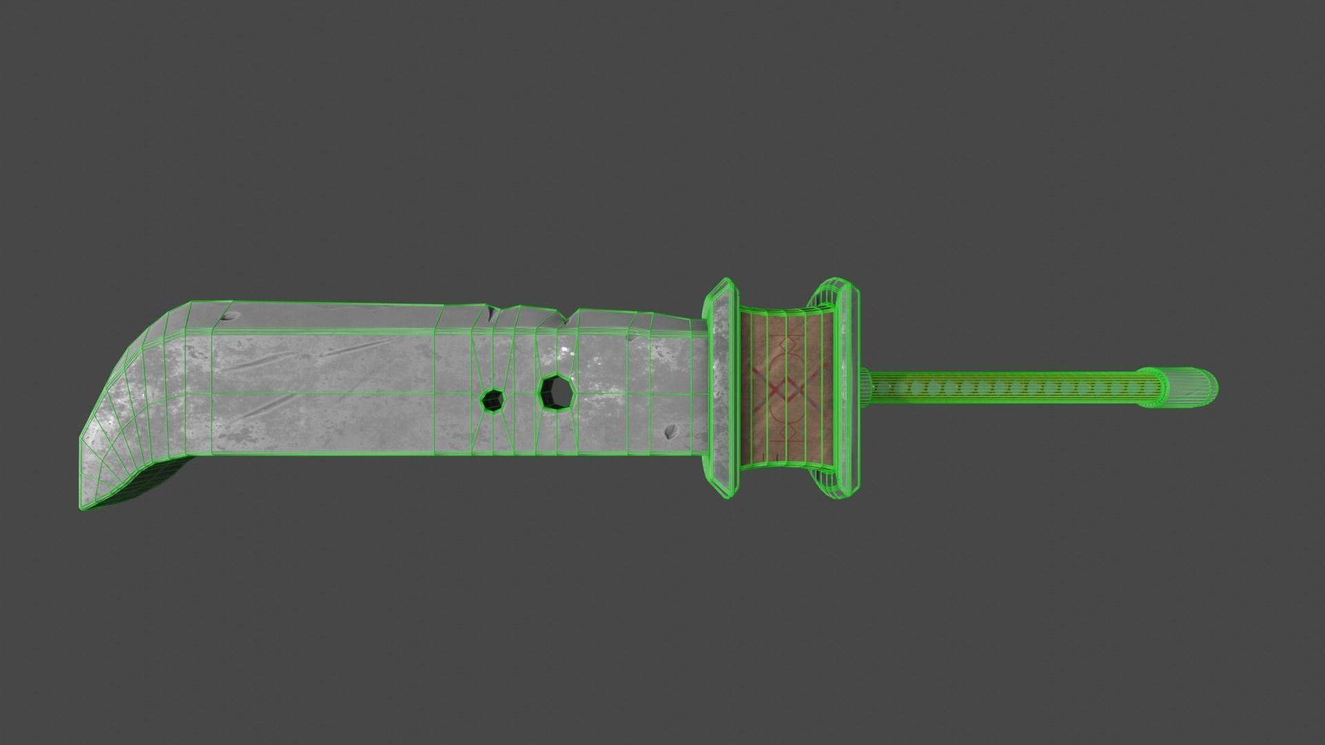 Game-ready stylized weapon model Low-poly 3D model_8
