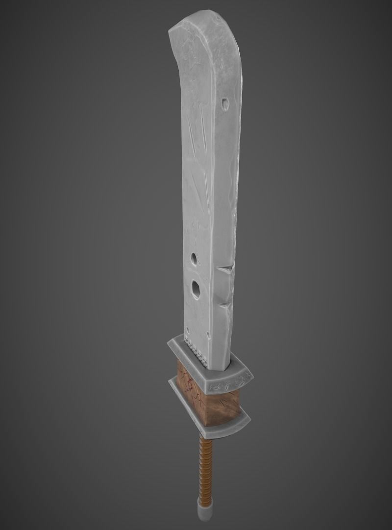 Game-ready stylized weapon model Low-poly 3D model_5