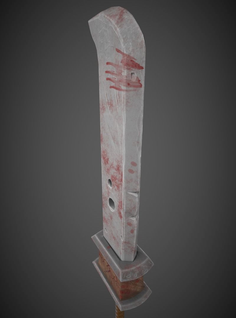 Game-ready stylized weapon model Low-poly 3D model_7