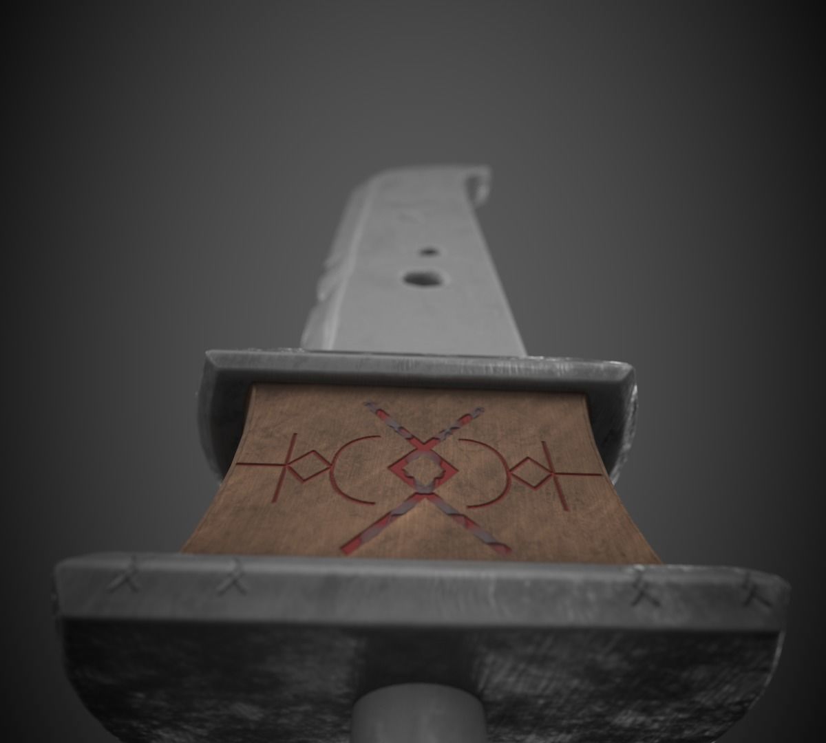 Game-ready stylized weapon model Low-poly 3D model_3