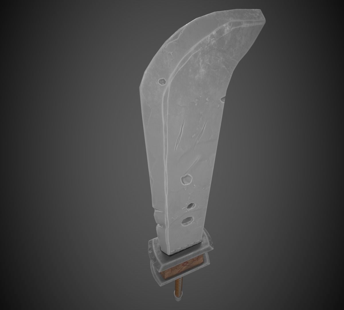Game-ready stylized weapon model Low-poly 3D model_4
