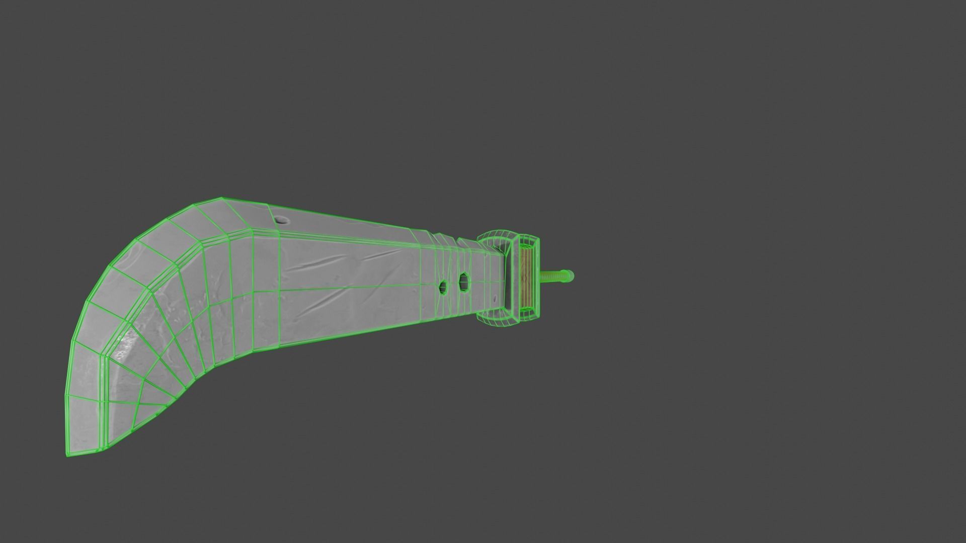 Game-ready stylized weapon model Low-poly 3D model_9