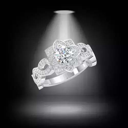 ROUND CUT SOLITER DIAMOND RING