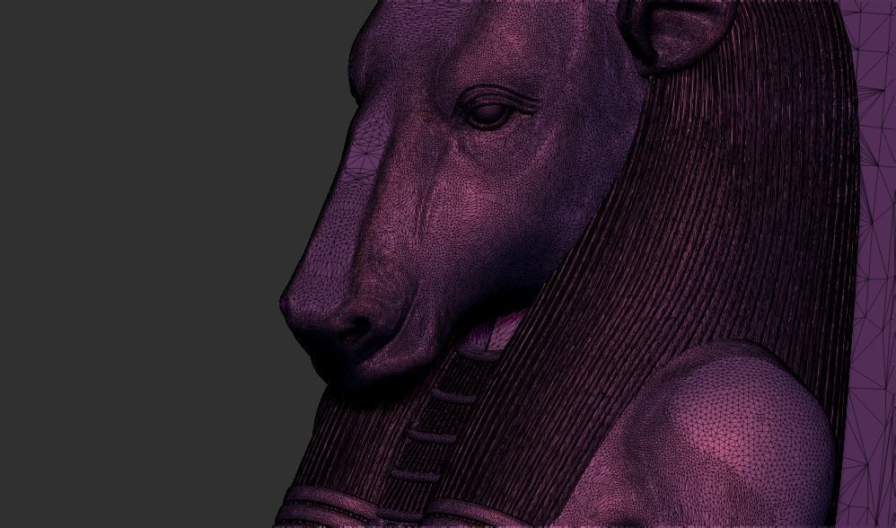 Ancient Egyptian God Montu statue 3d printable model 3D print model_13