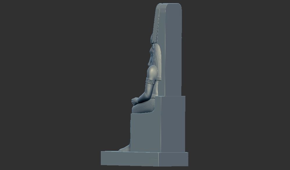 Ancient Egyptian God Montu statue 3d printable model 3D print model_11