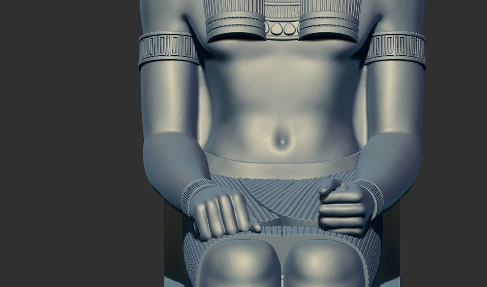 Ancient Egyptian God Montu statue 3d printable model 3D print model_6