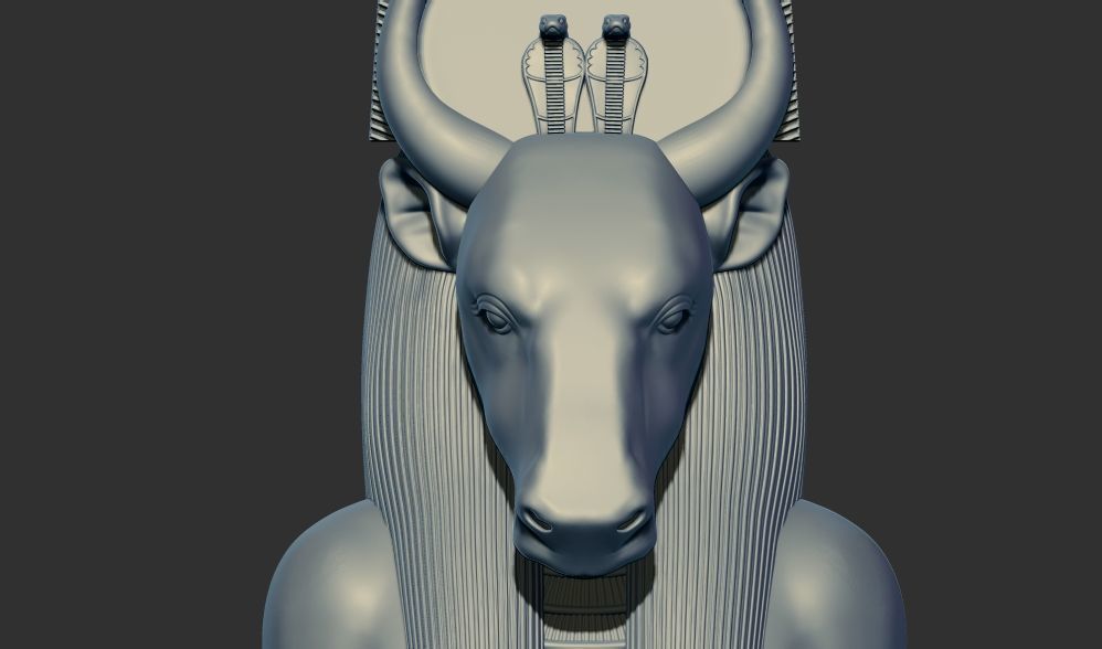 Ancient Egyptian God Montu statue 3d printable model 3D print model_4