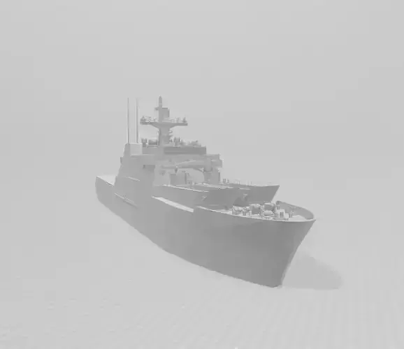 kor navy lst-ll war game  3D print model