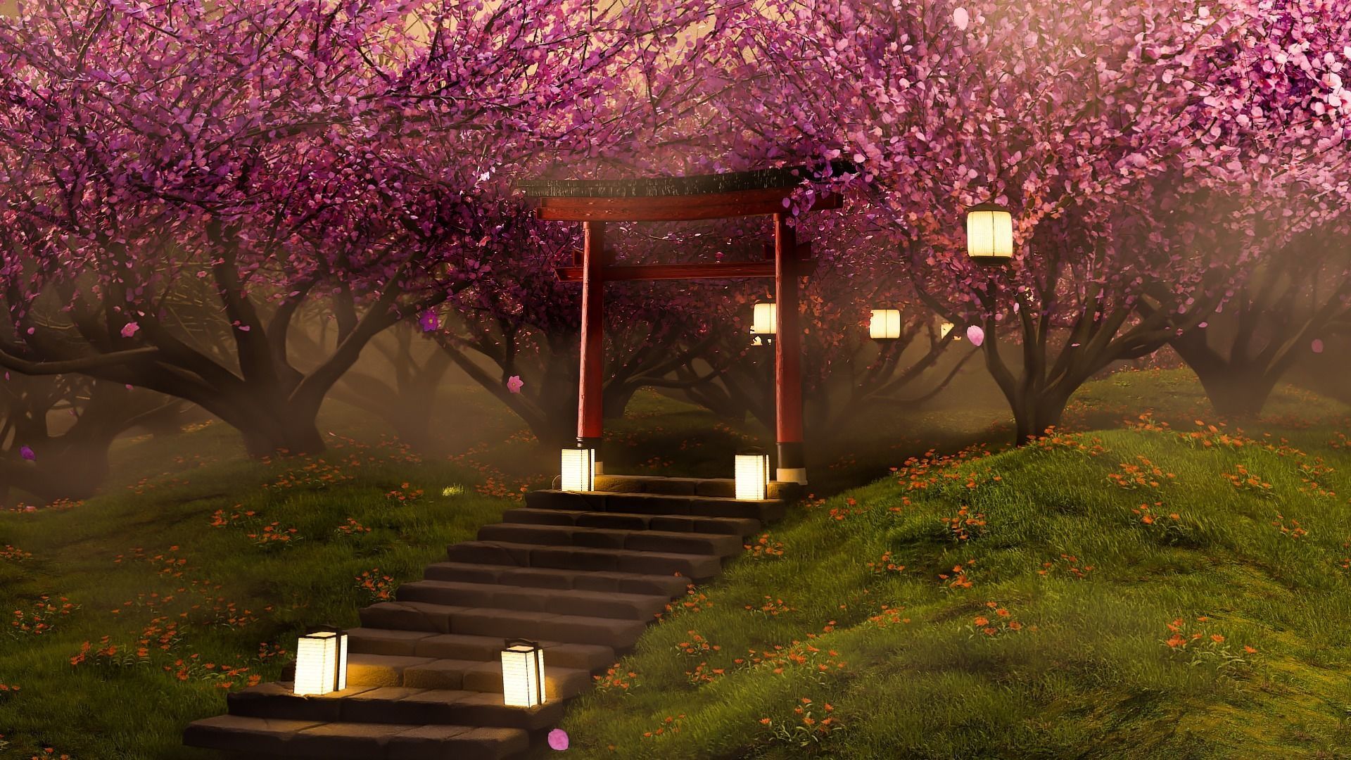 Tori Scene 3D model_5