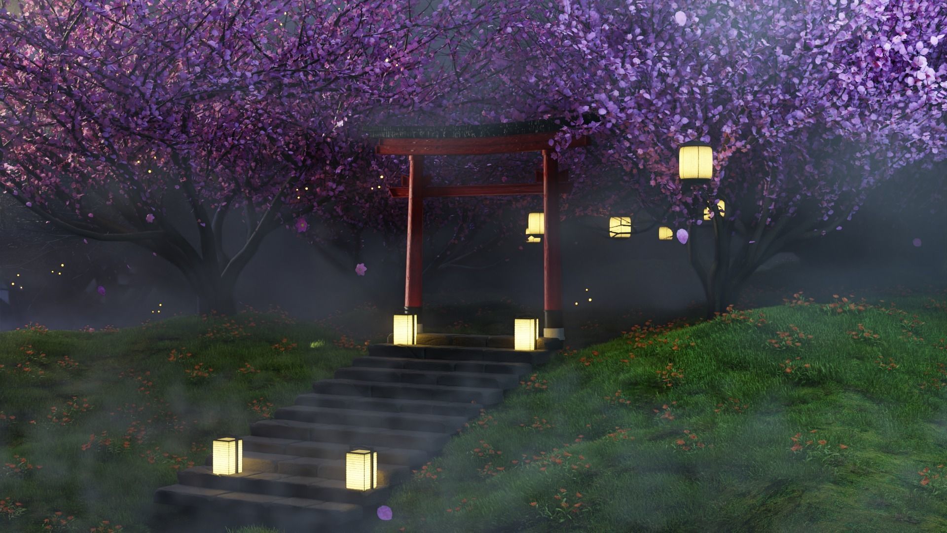 Tori Scene 3D model_6