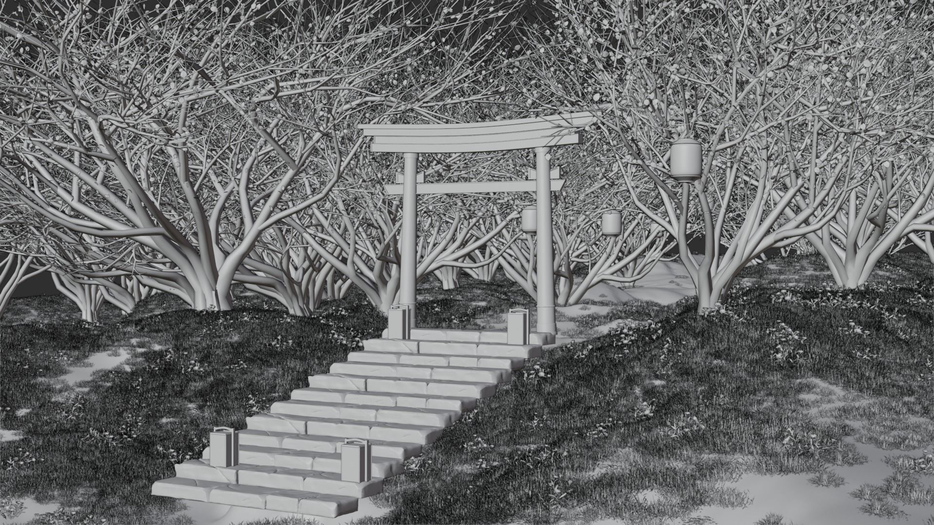 Tori Scene 3D model_3