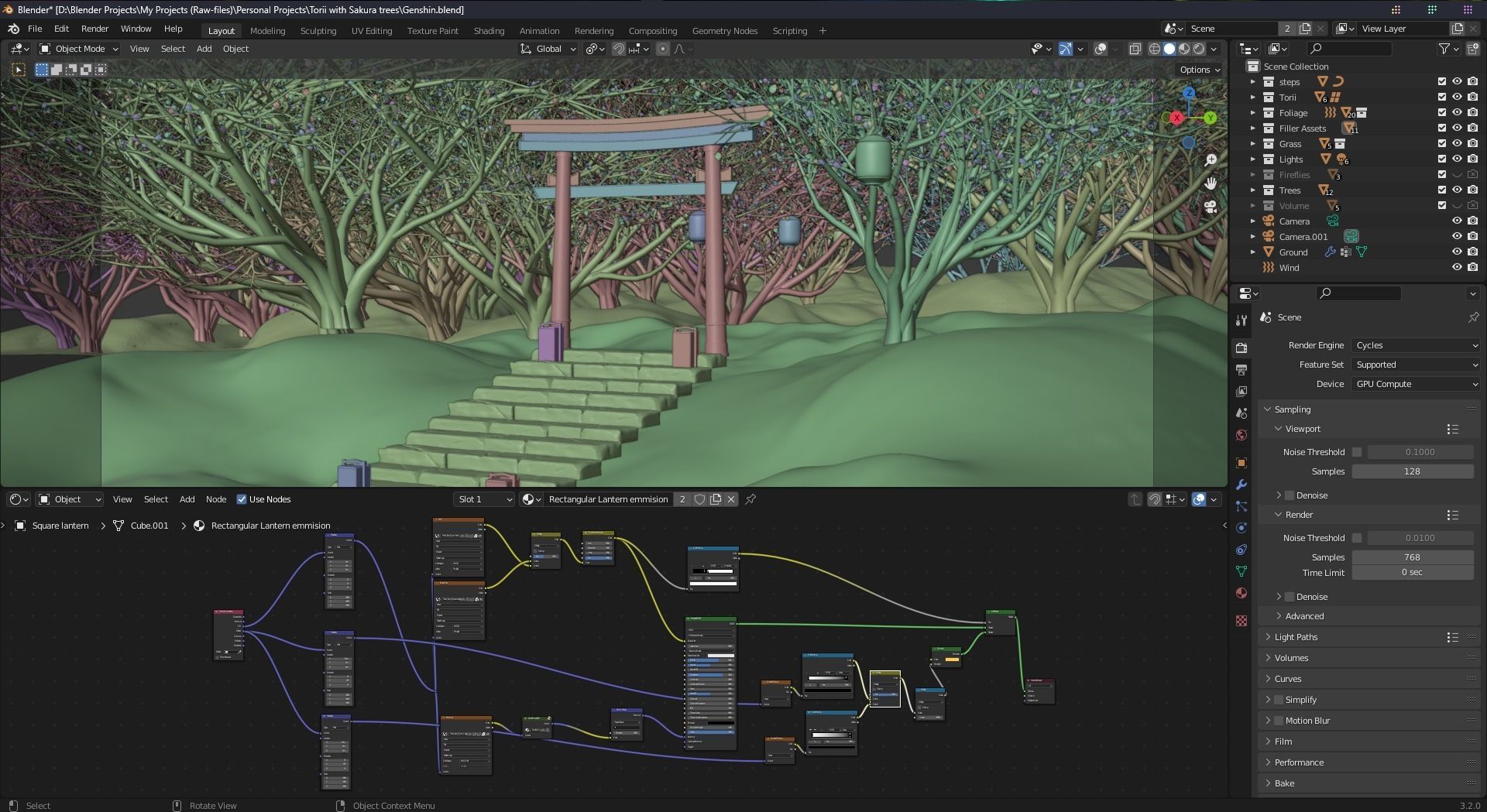 Tori Scene 3D model_9