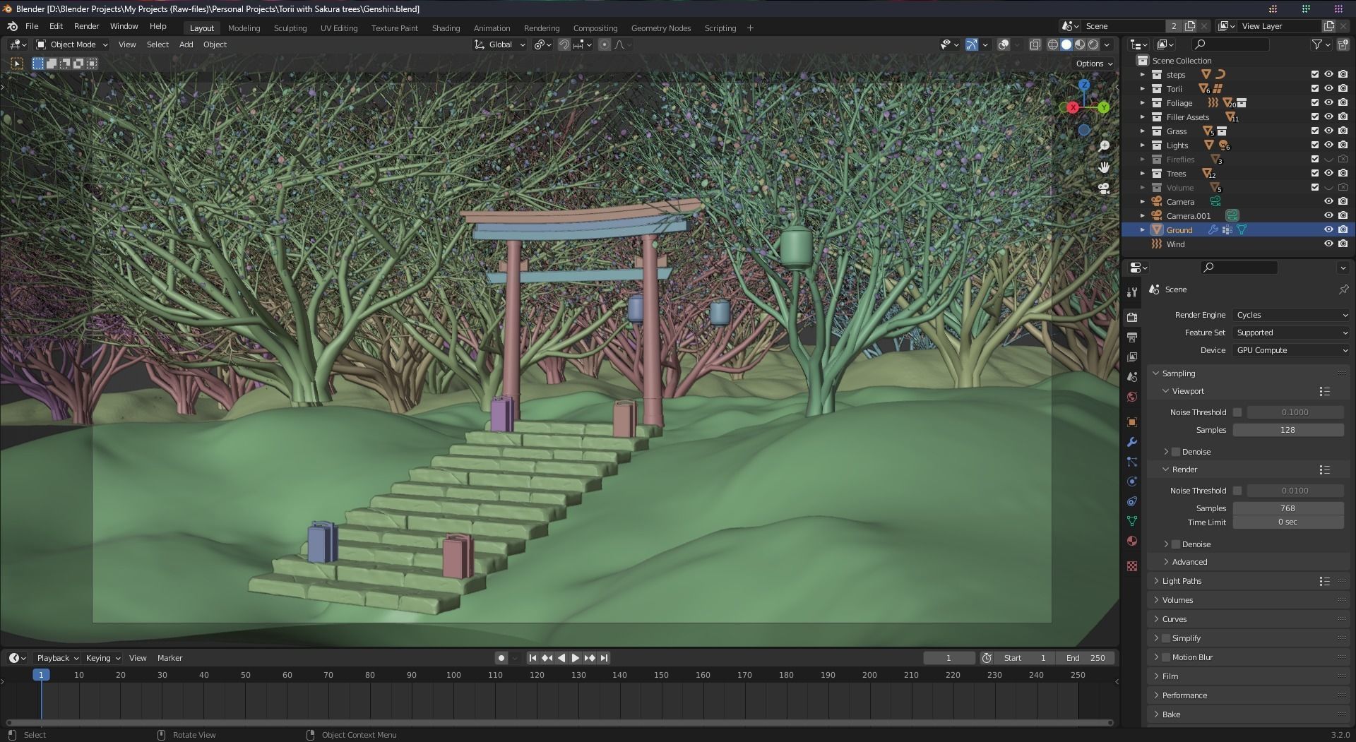 Tori Scene 3D model_8