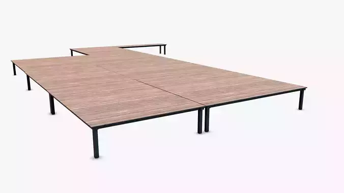 Wharf 01 Low-poly 3D model