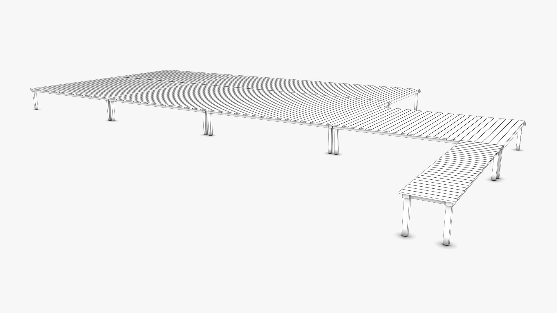 Wharf 01 Low-poly 3D model_8