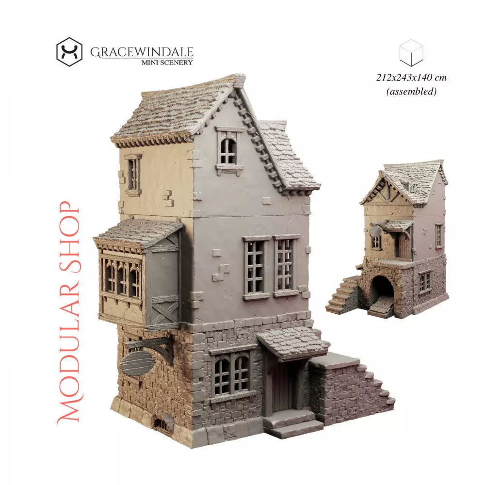 Modular Shop 3D print model_0