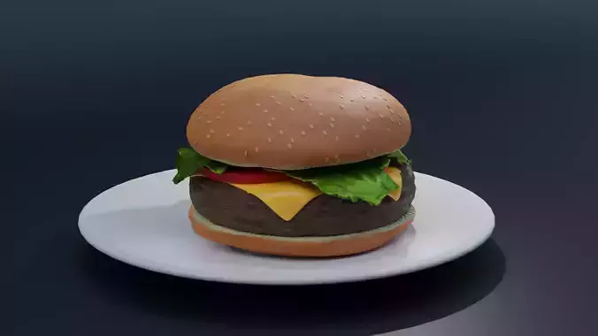 Burger hamburger on plate