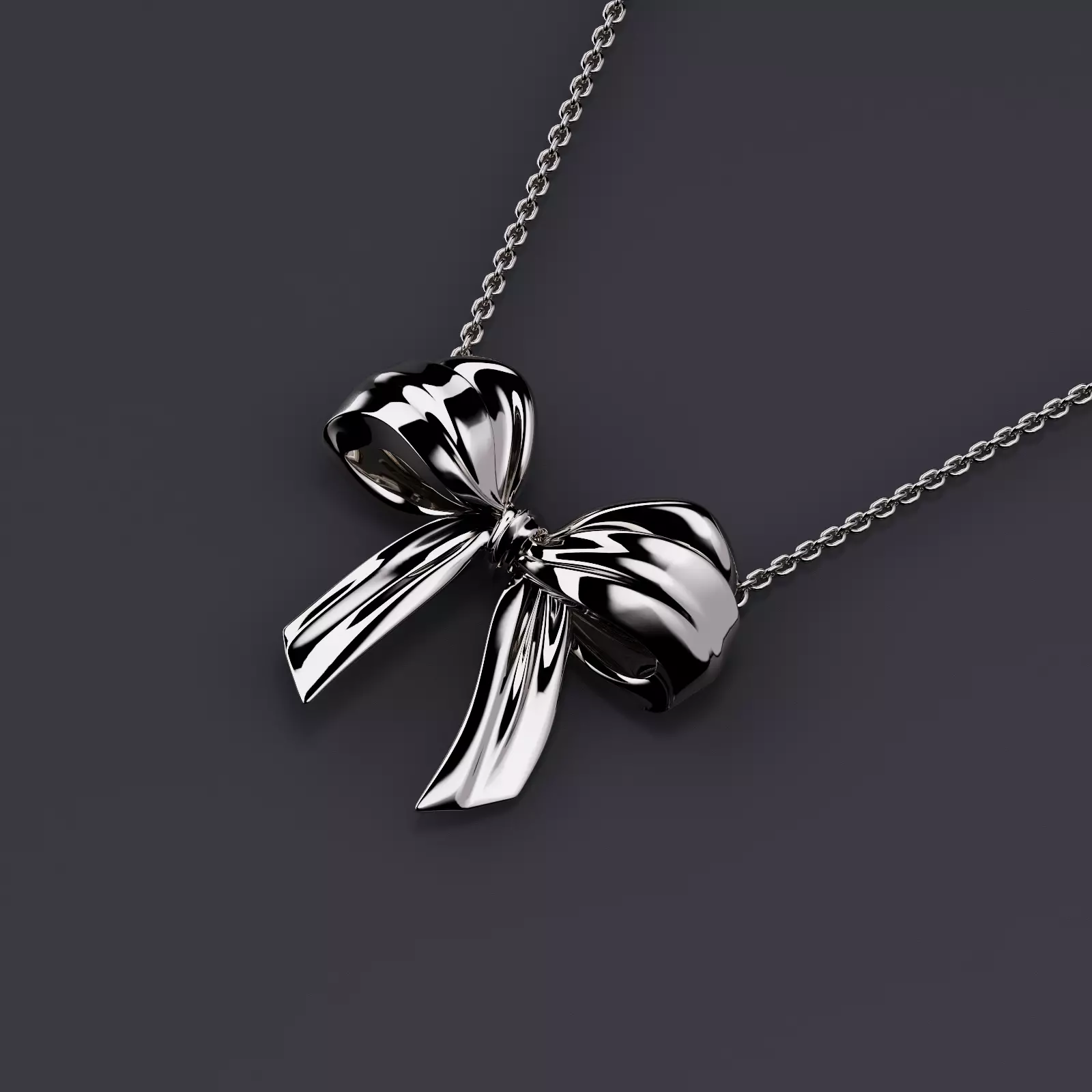 Pendant bow tie knot 3D print model_0