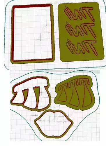 Set Tini cutters and markers 3D model