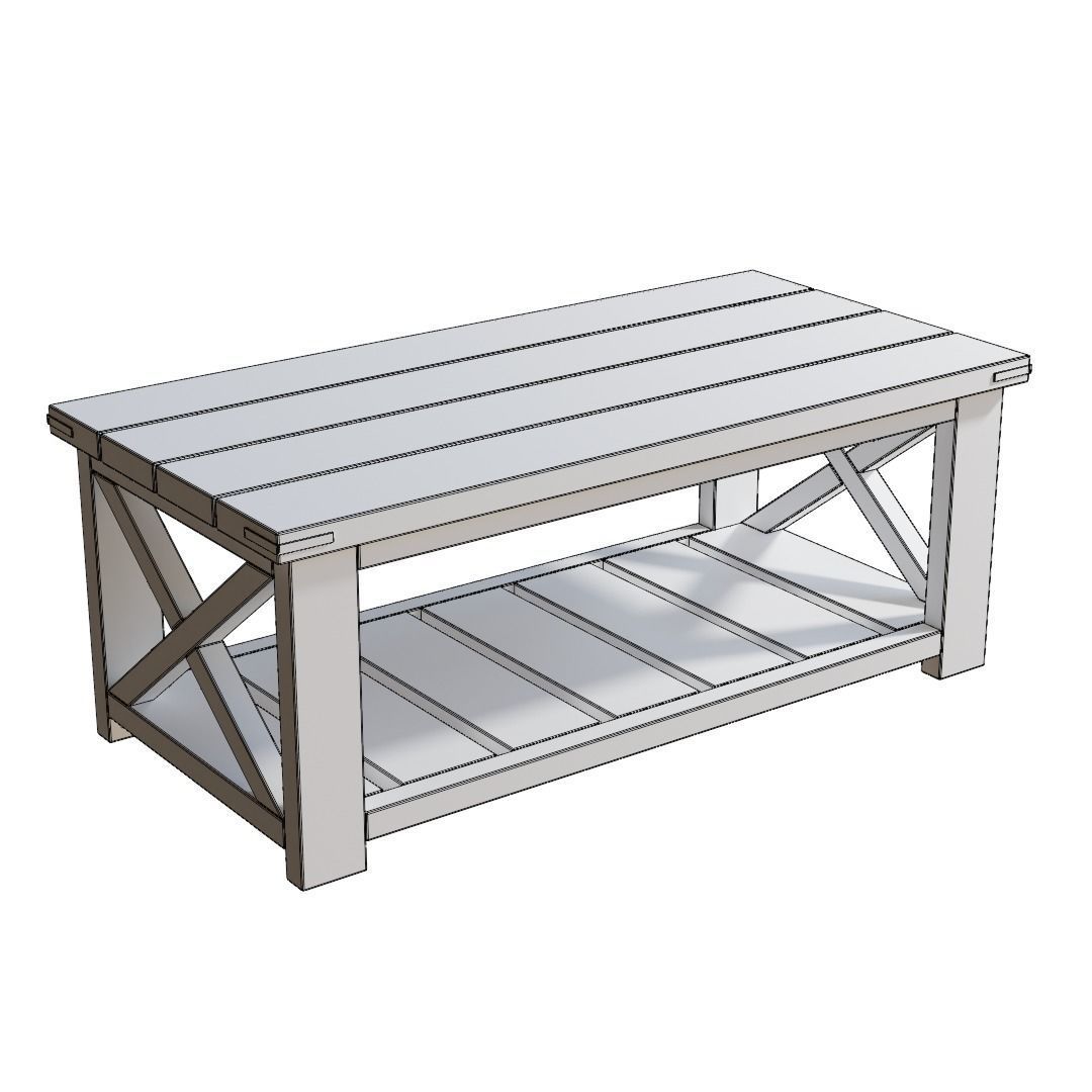 DIY Coffee Table 3D model_4