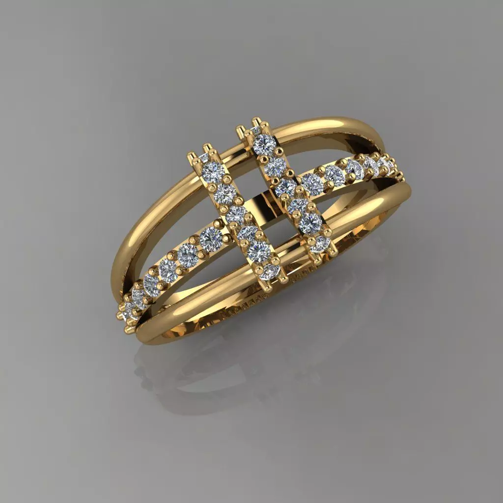 Decent Daimond Stone Ring 3D print model 3D print model