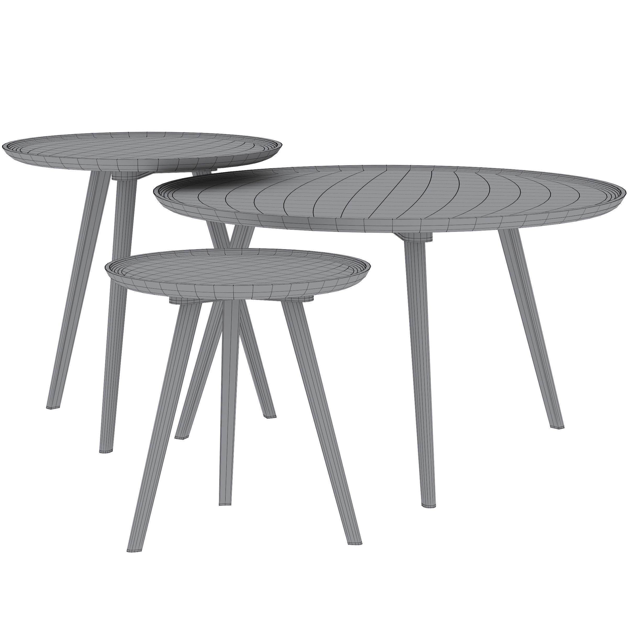 Coffee table DAISY by Rowico Home 3D model_4