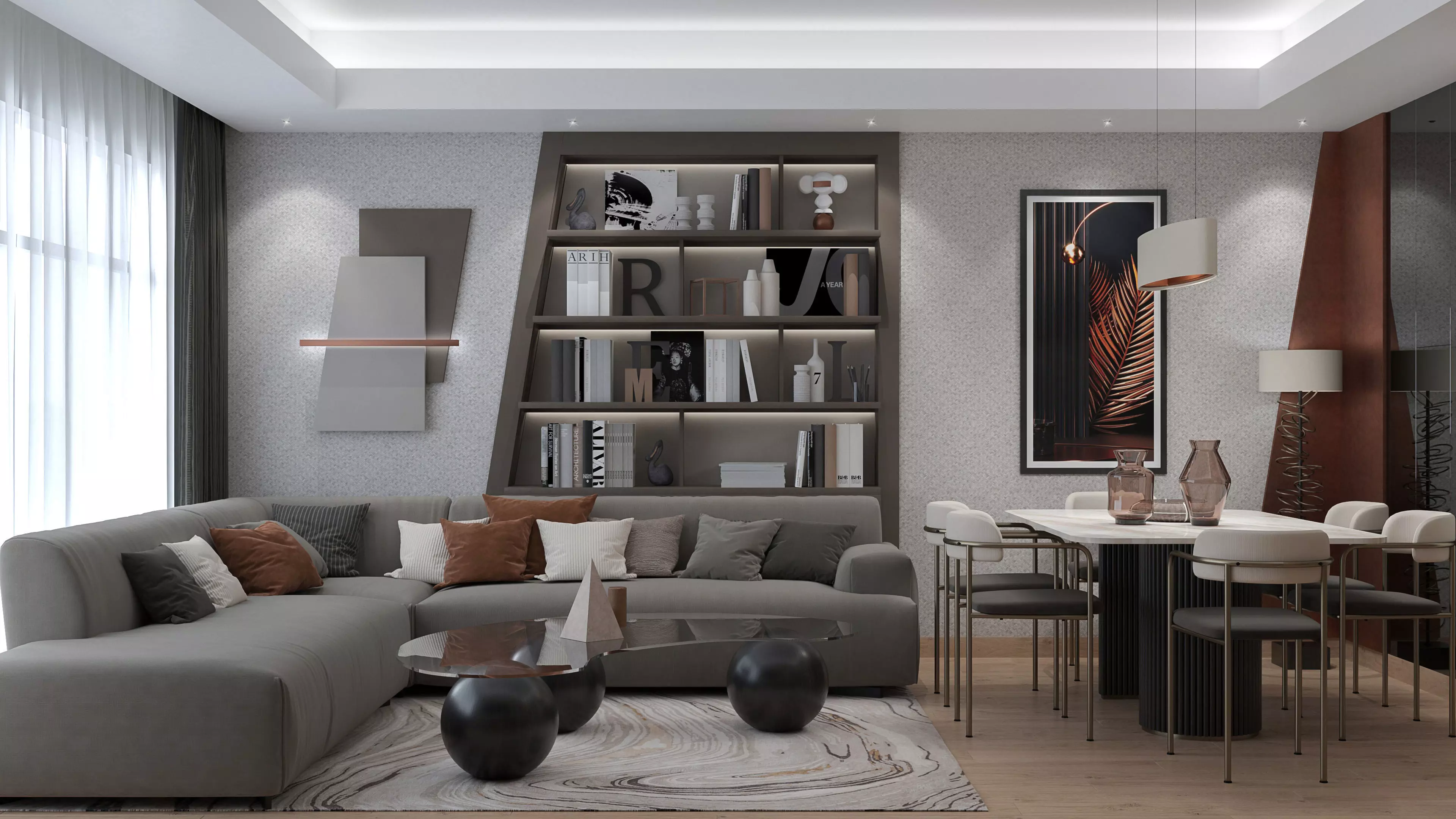 Living Room Modern by FGM 3D model