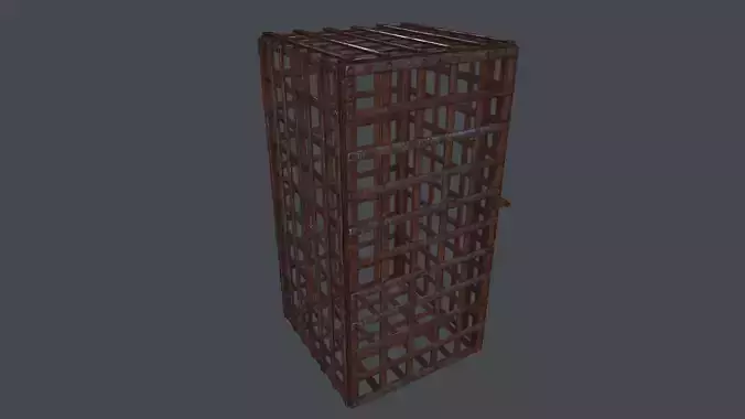 Metal Cage 3D Model Low-poly 3D model