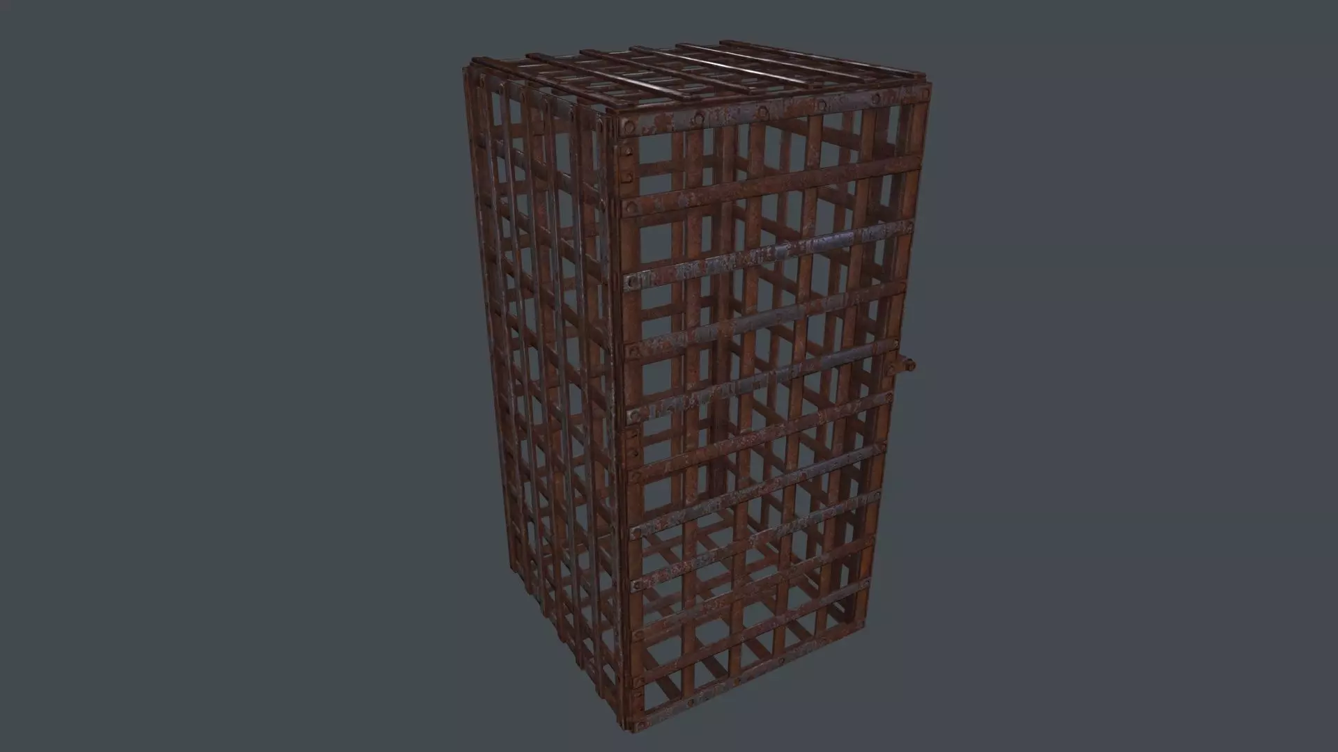 Metal Cage 3D Model Low-poly 3D model