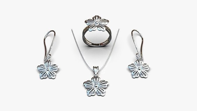 Light floral set 3D print model