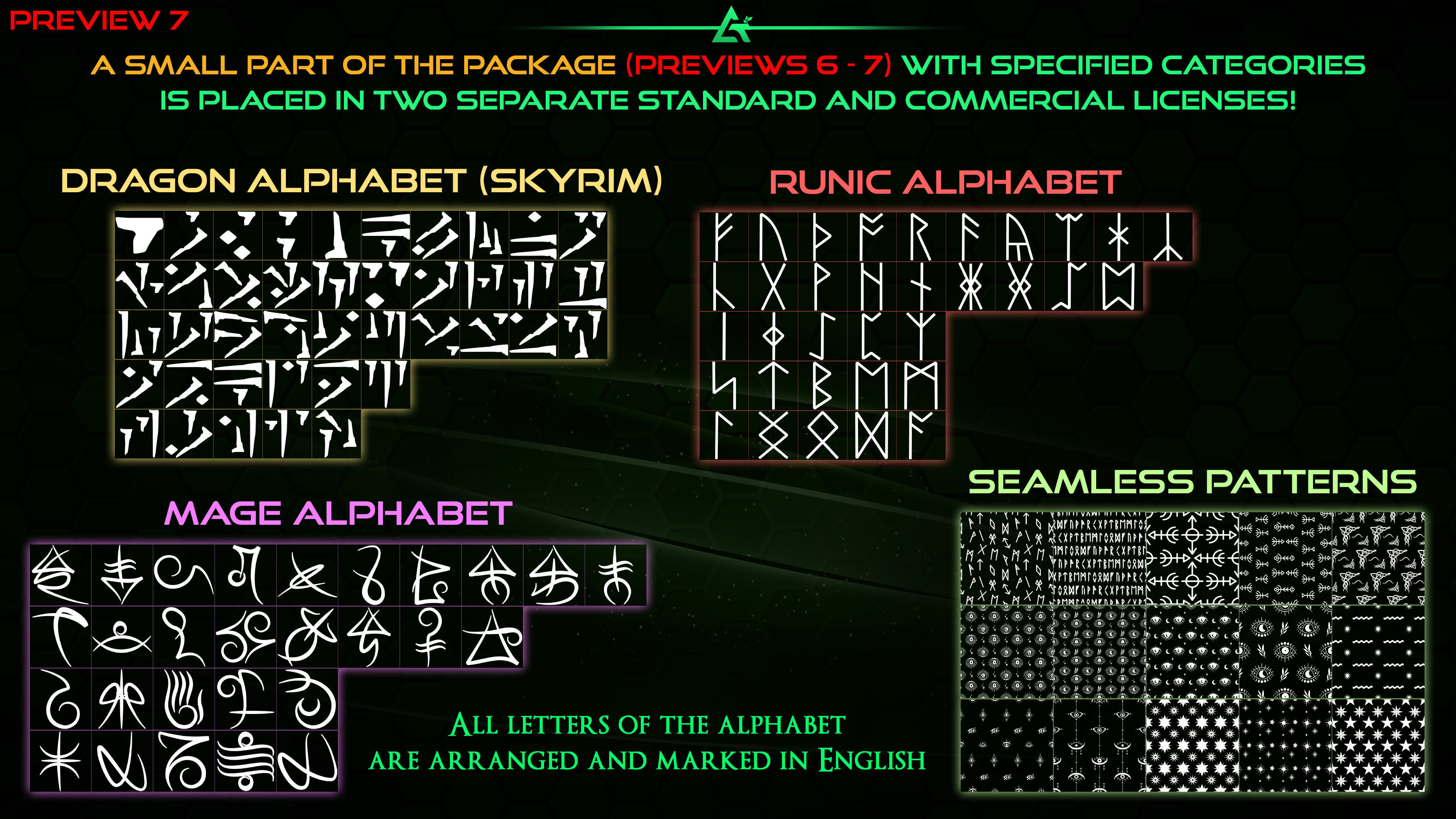 2555 Hand Painted Alpha Magic Signs and Elements -Vol 8 Texture_8