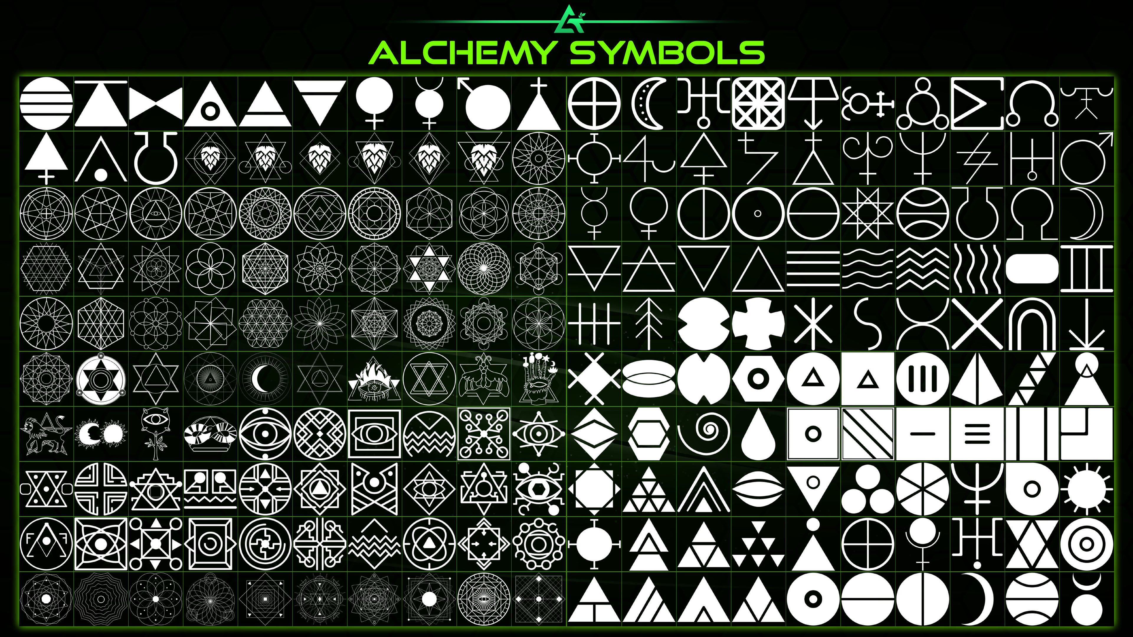 2555 Hand Painted Alpha Magic Signs and Elements -Vol 8 Texture_9