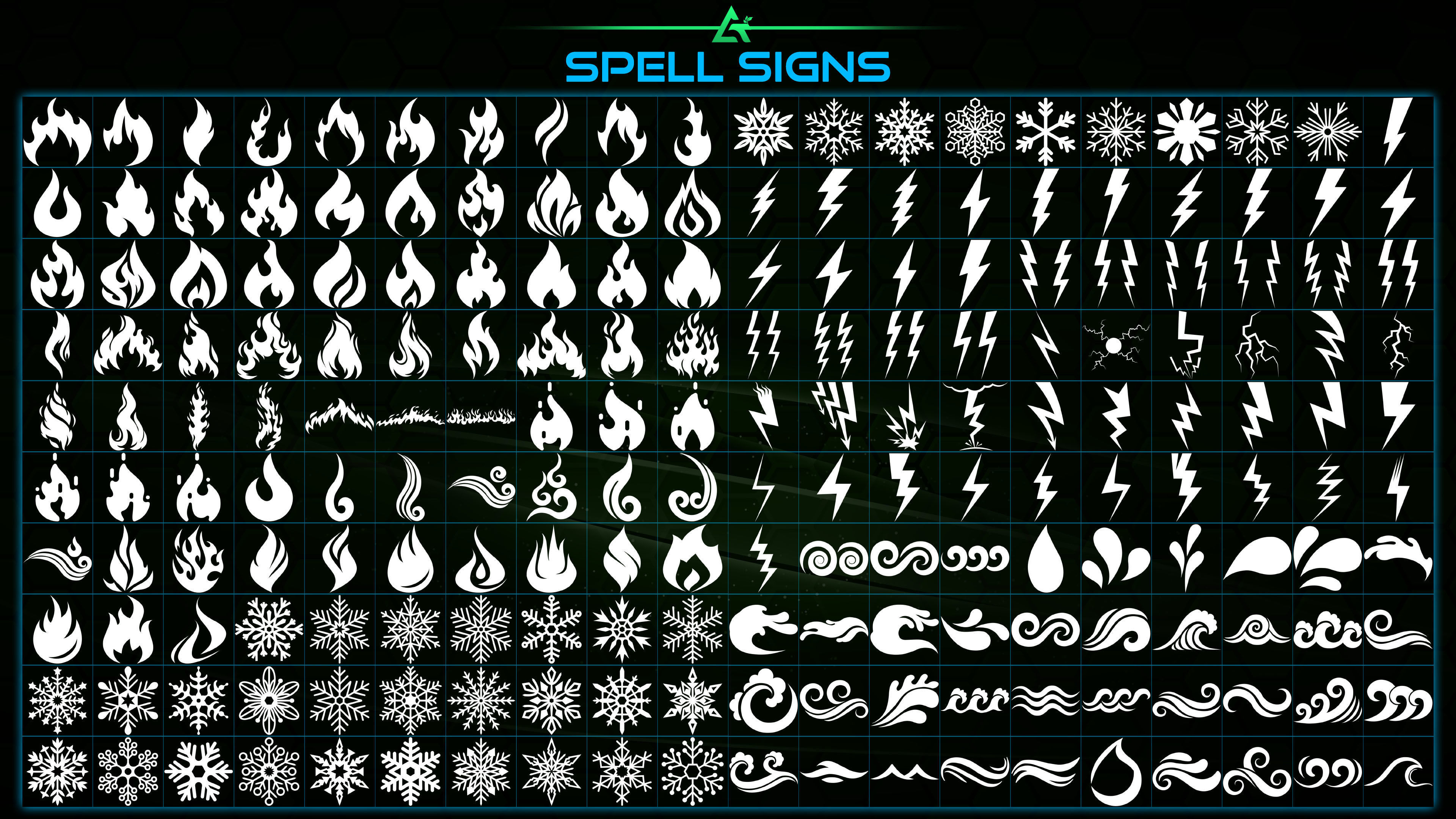 2555 Hand Painted Alpha Magic Signs and Elements -Vol 8 Texture_18