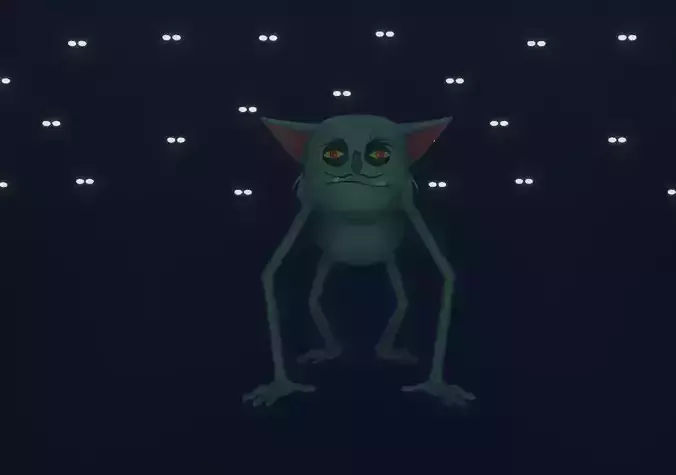 Troll Hunters Goblin character Rigged Model Low-poly 3D model