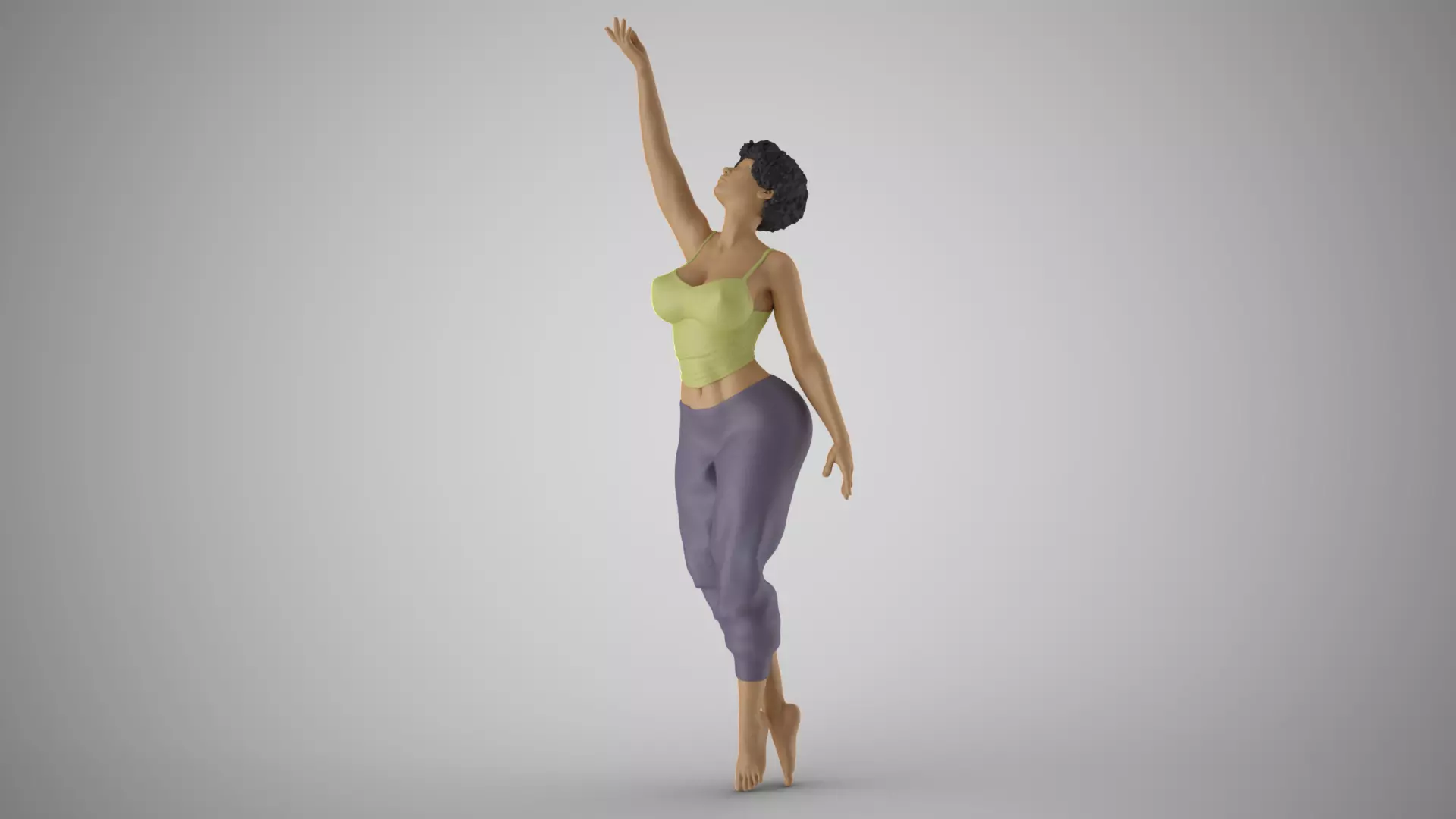 Girl Trying to Reach 3D print model_0