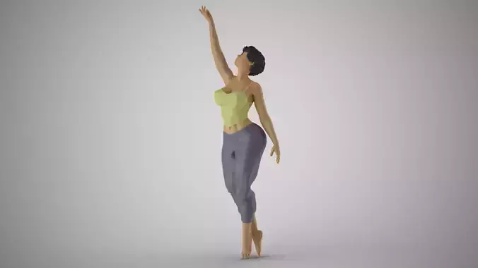 Girl Trying to Reach 3D print model