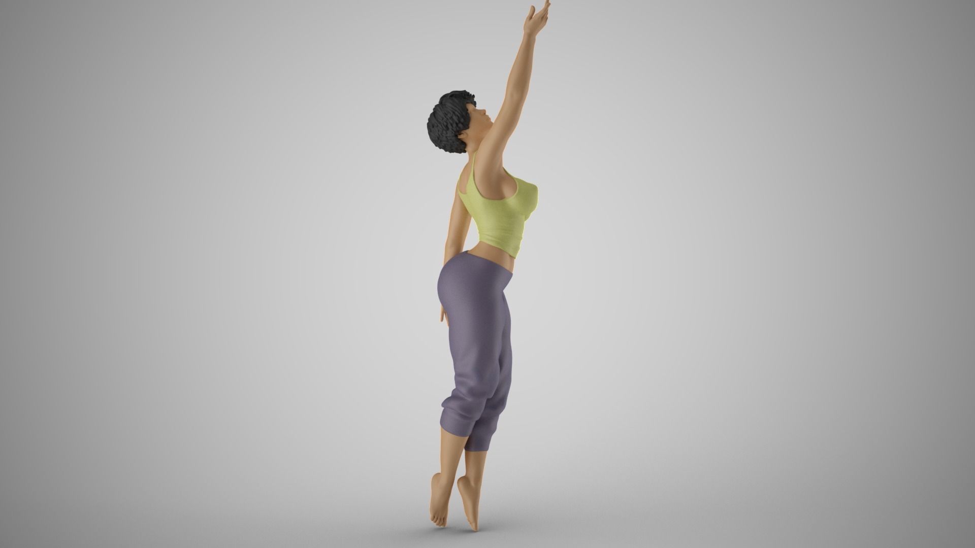 Girl Trying to Reach 3D print model_6