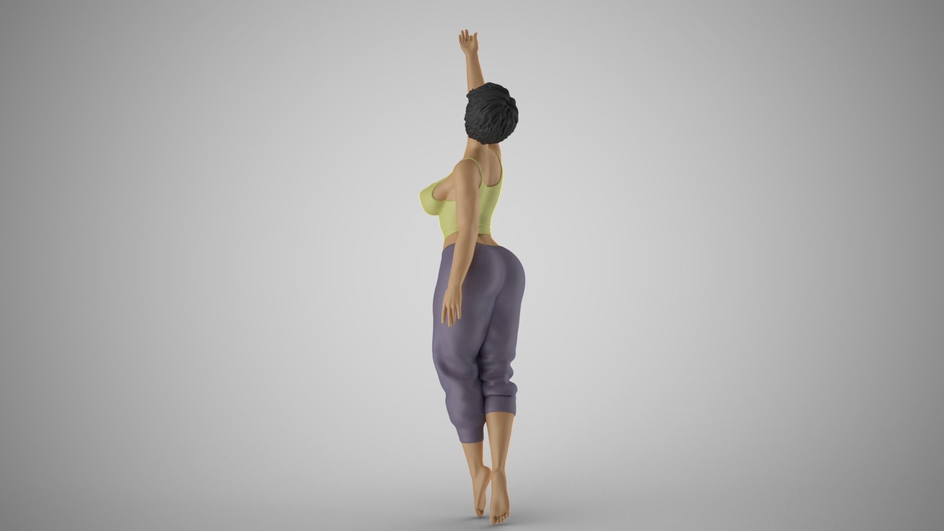 Girl Trying to Reach 3D print model_9