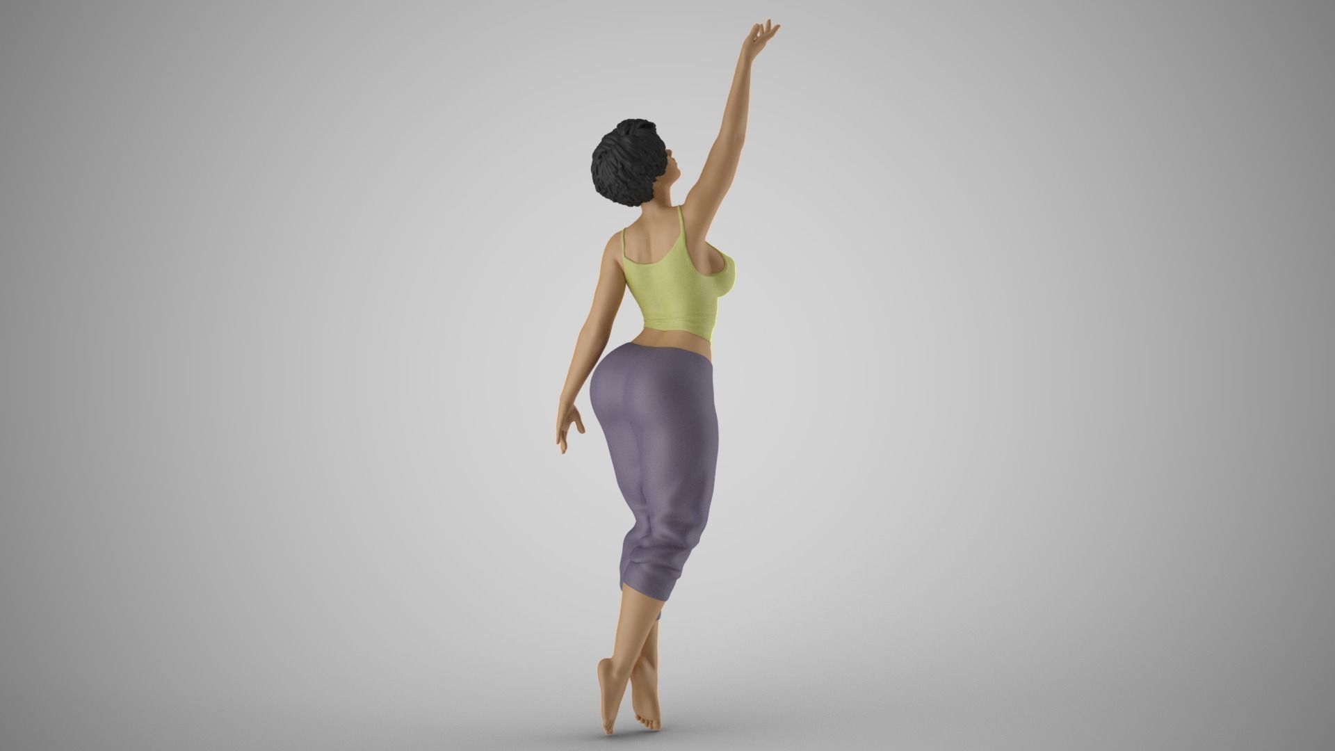 Girl Trying to Reach 3D print model_7
