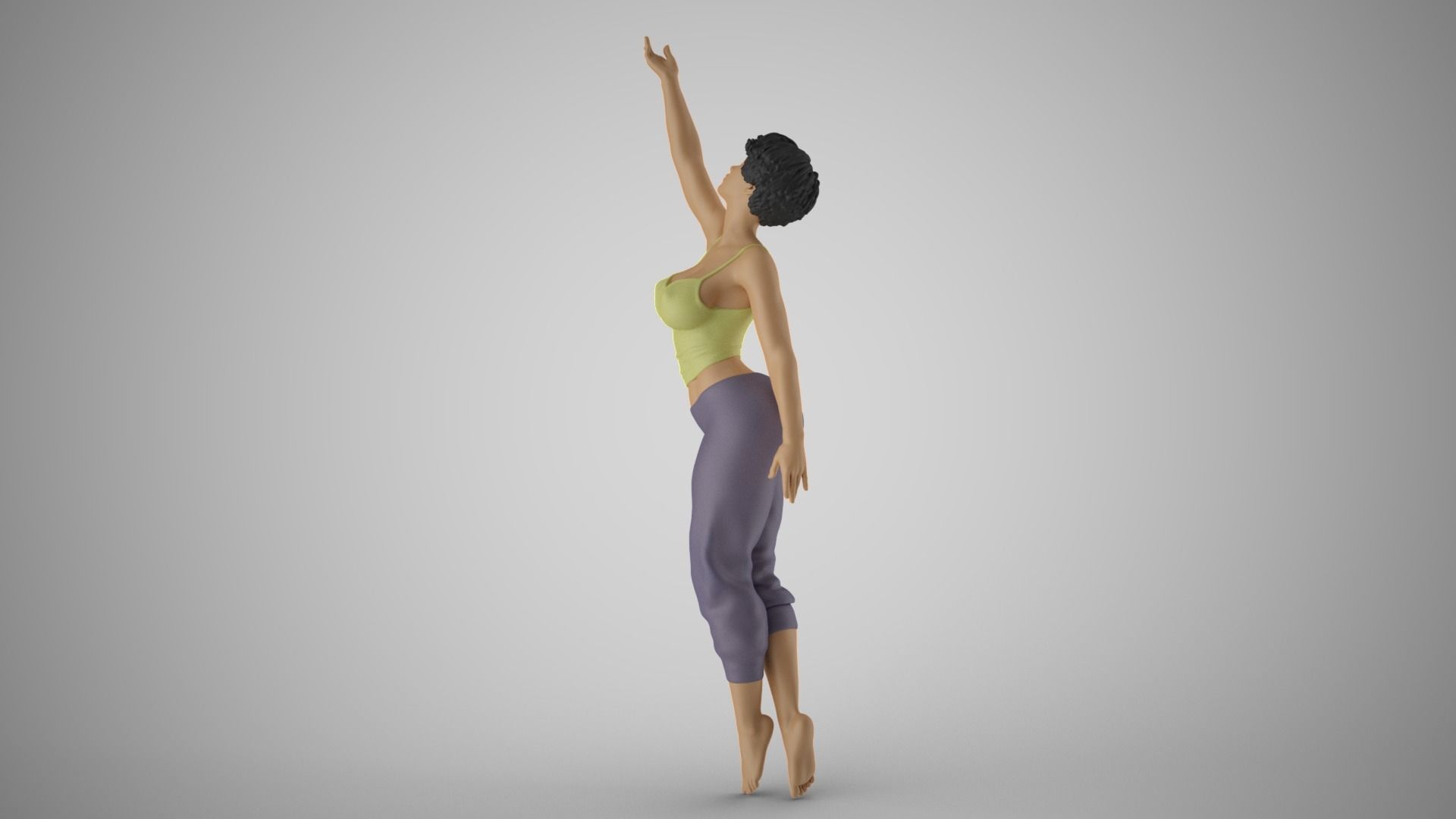 Girl Trying to Reach 3D print model_10