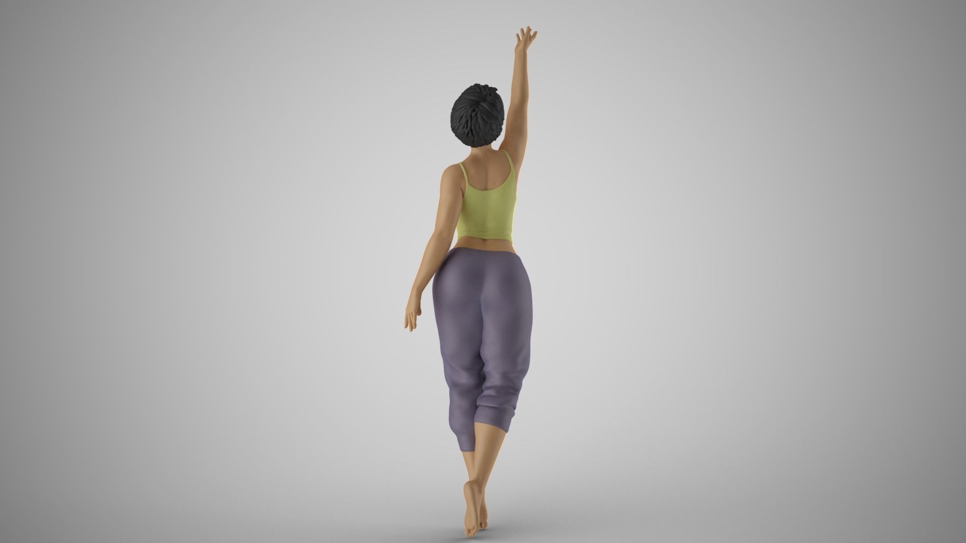 Girl Trying to Reach 3D print model_8