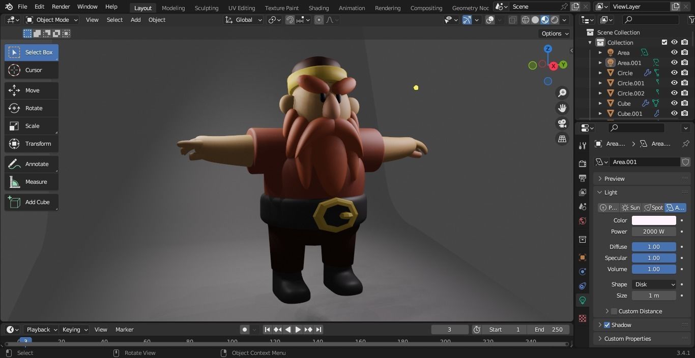 cartoon man 3D model_3