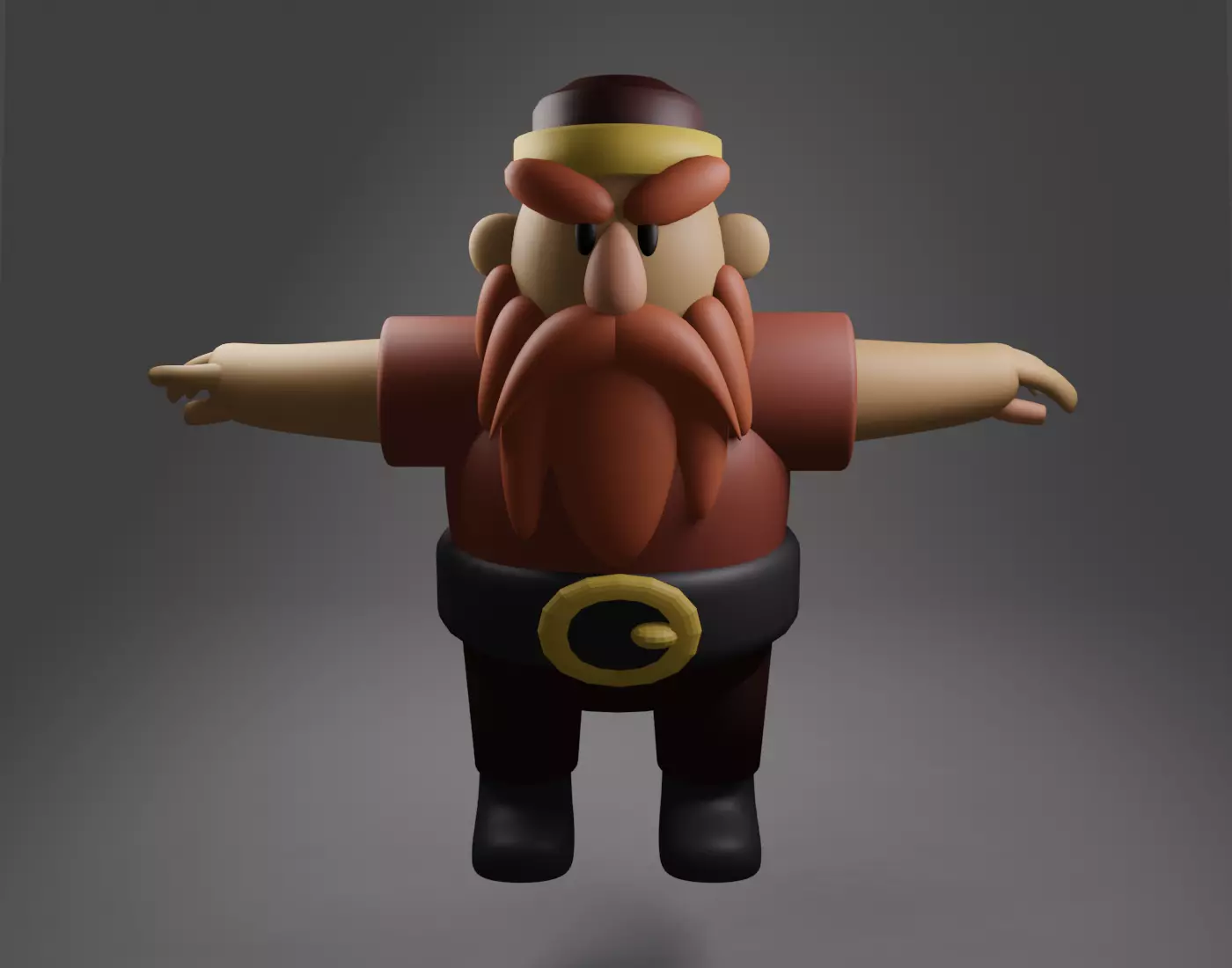 cartoon man 3D model_0