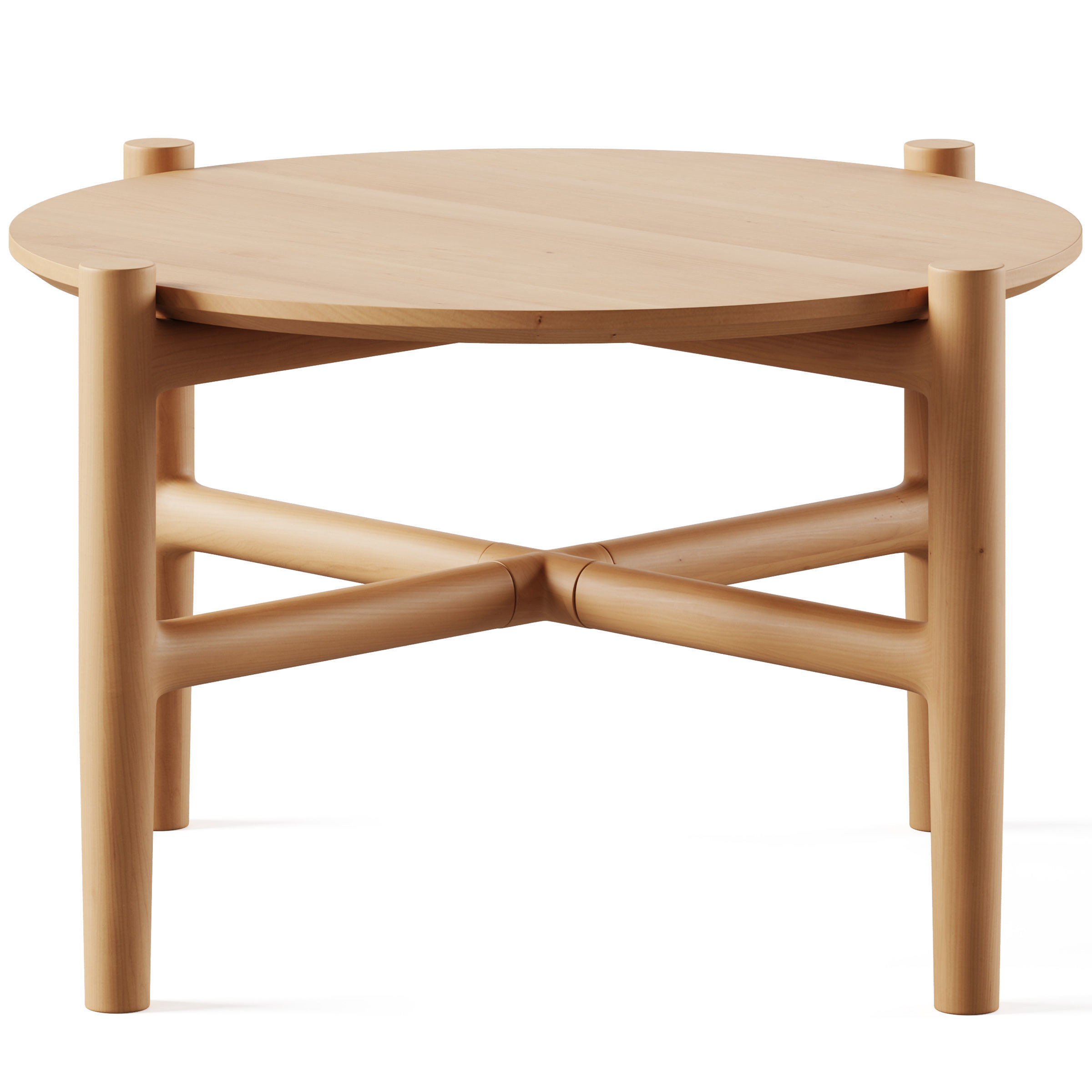 Coffee table HOLTON round by Rowico Home 3D model_1