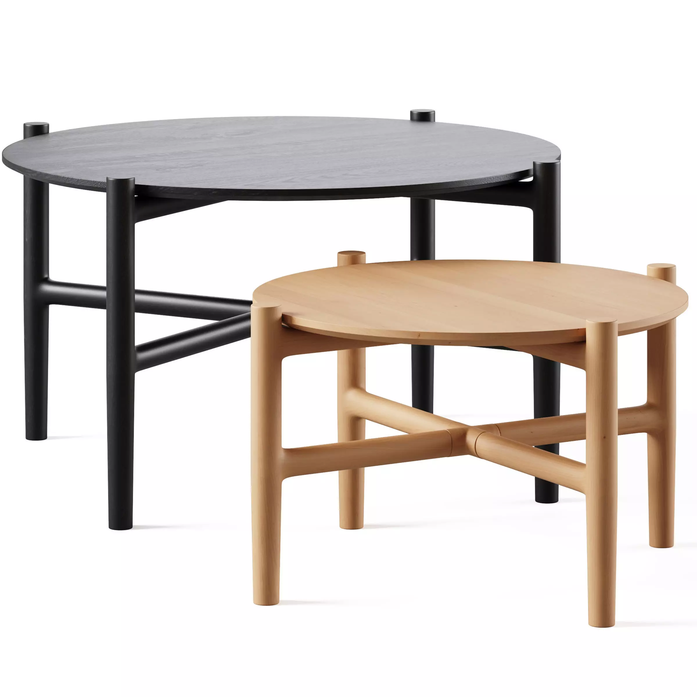 Coffee table HOLTON round by Rowico Home 3D model_0