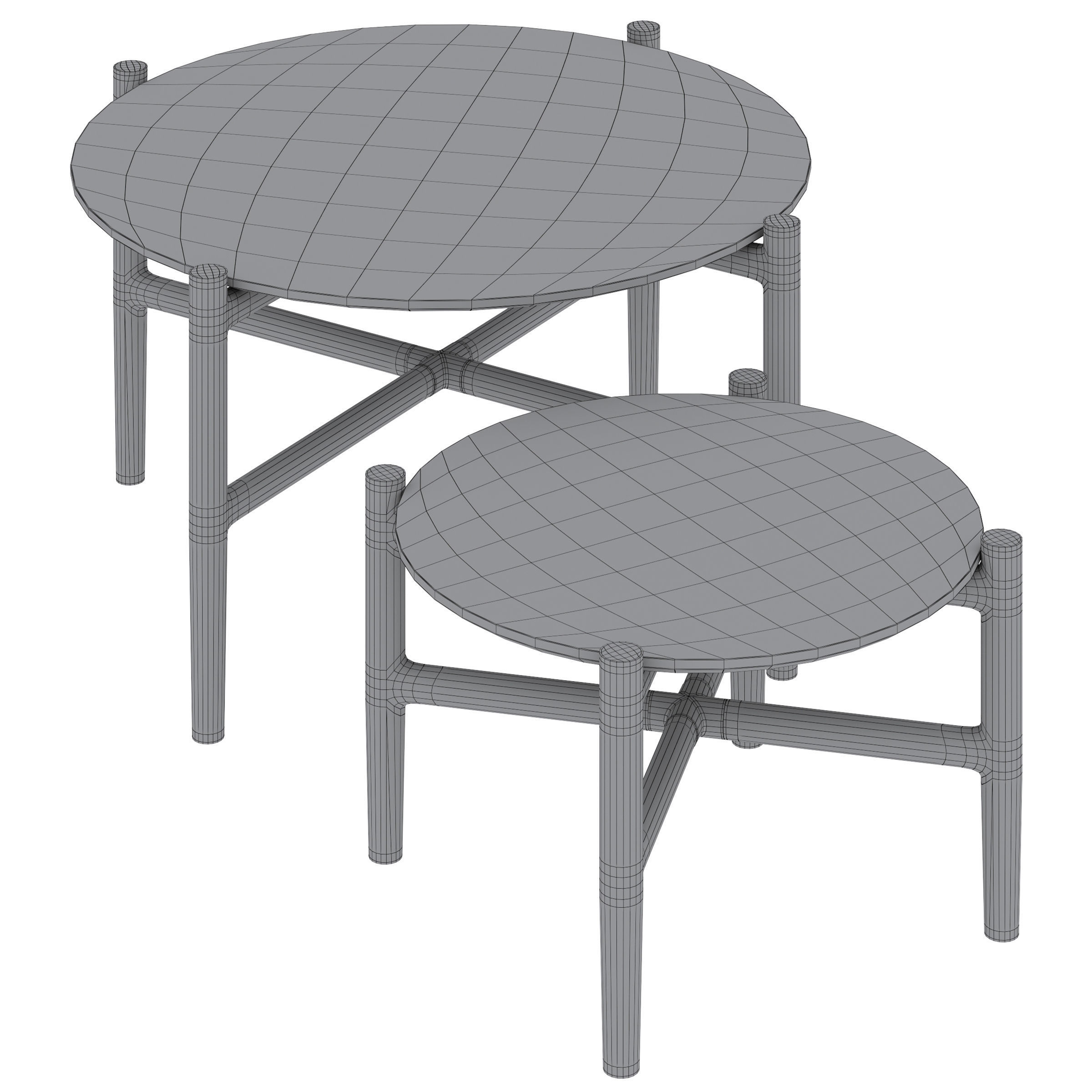Coffee table HOLTON round by Rowico Home 3D model_4
