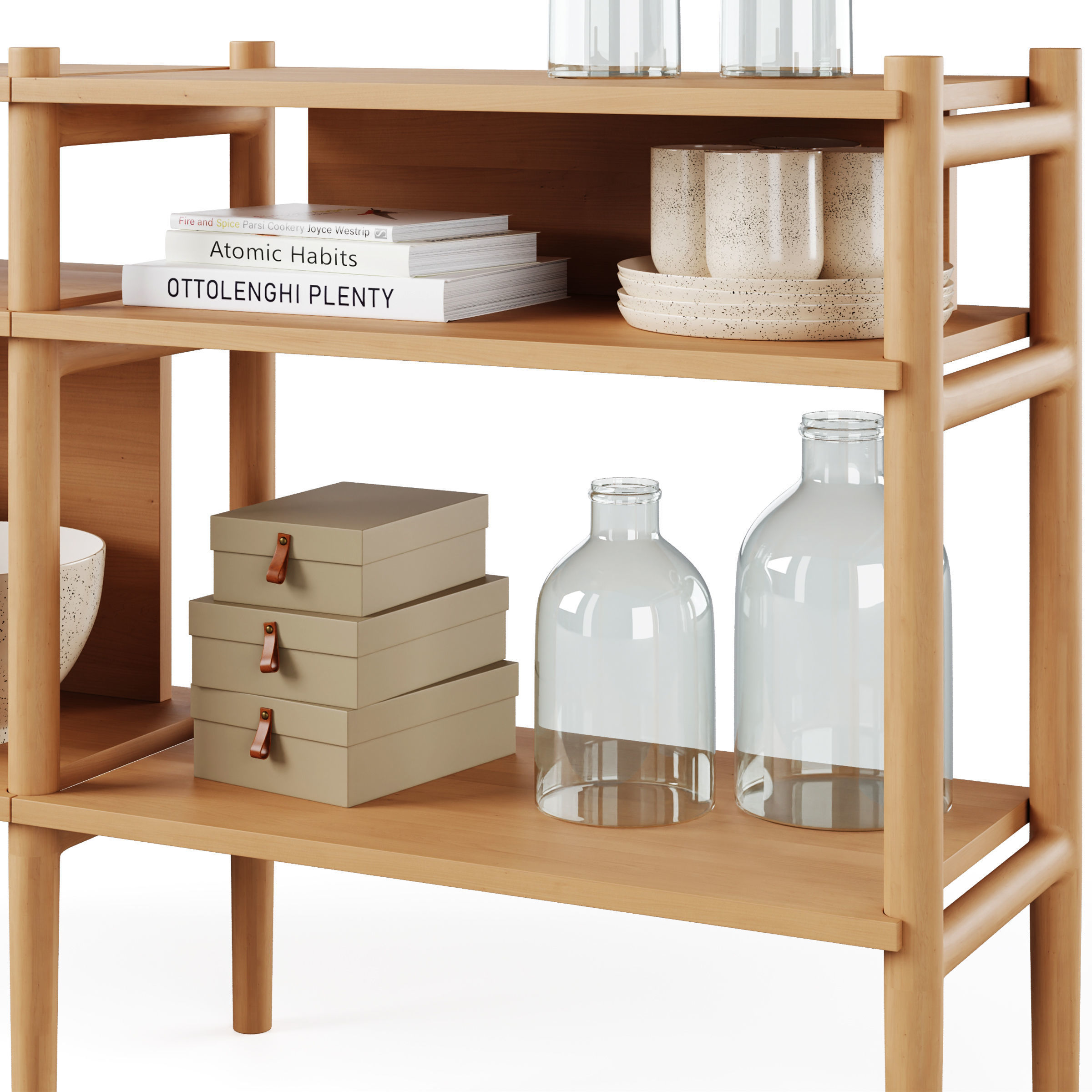 Bookcase HOLTON by Rowico Home 3D model_3