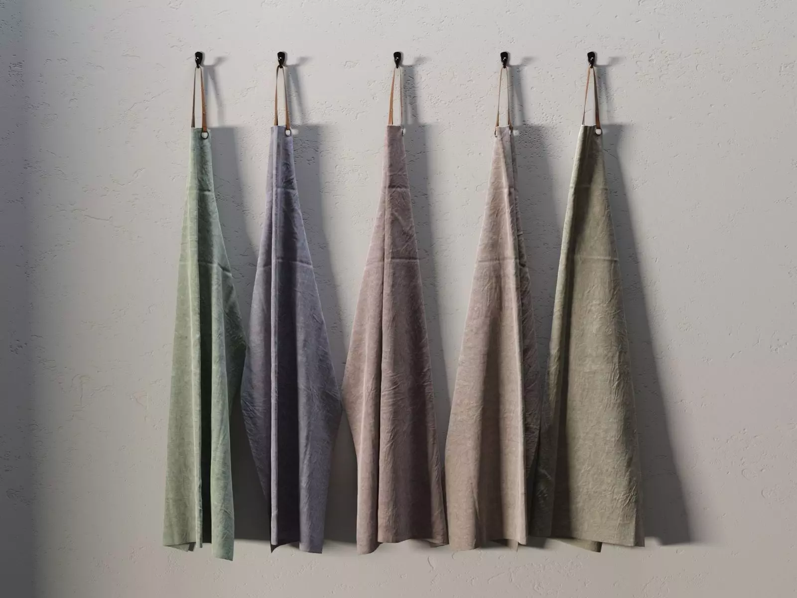 Hanging Aprons 3D model_0