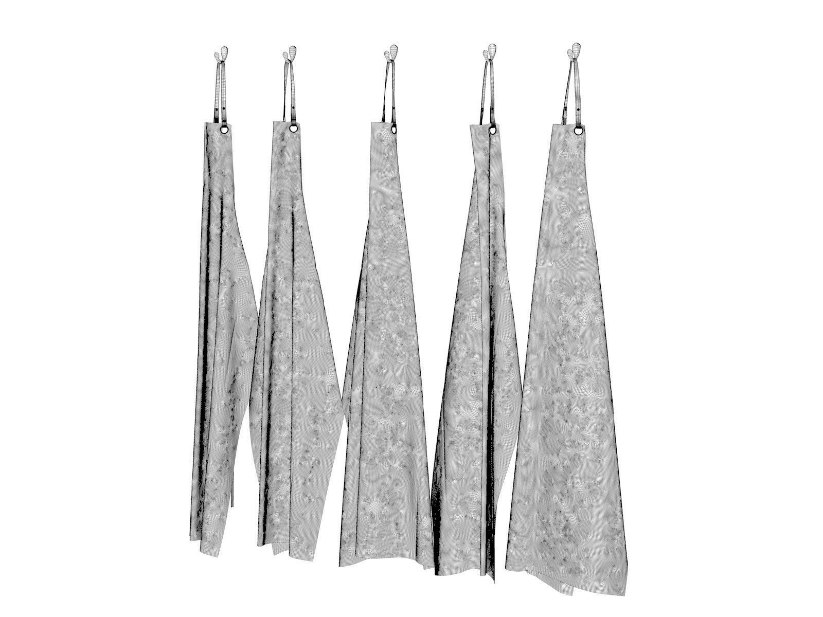 Hanging Aprons 3D model_4