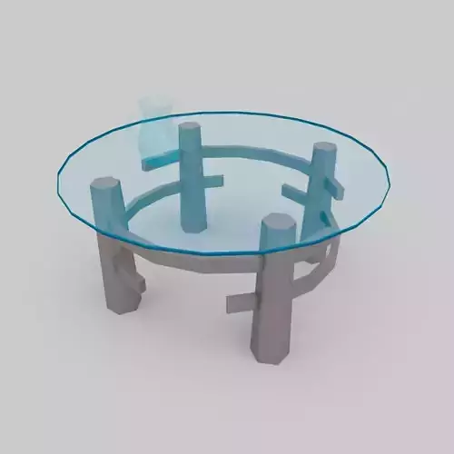  Round glass table